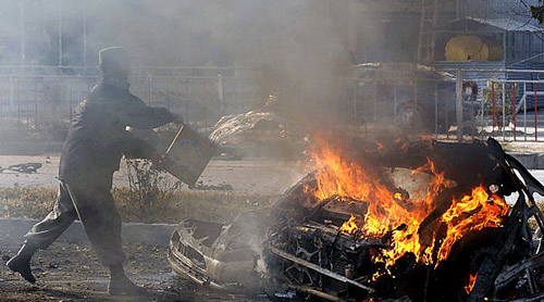 美驻阿富汗大使馆附近发生爆炸 至少4死3伤(图)