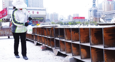 兰州市暂停广场喂食鸽子活动加强消毒防疫工作