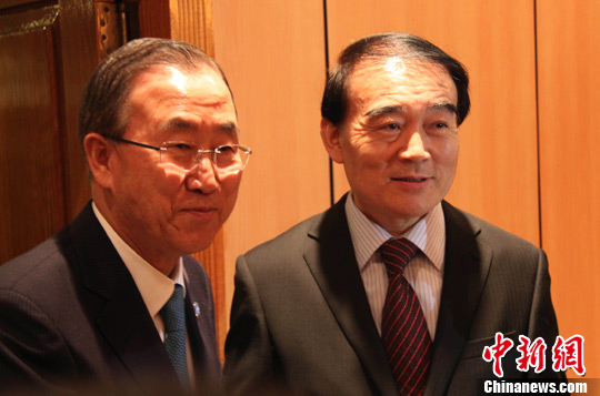 中国常驻联合国代表李保东将离任深情话别联合国