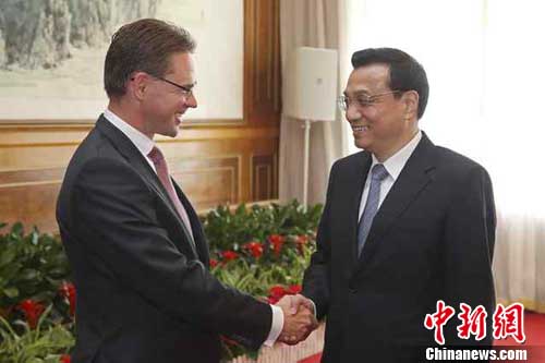 国务院总理李克强会见芬兰总理卡泰宁(图)