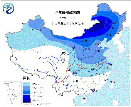 春节期间将爆发强冷空气中东部气温急转直下