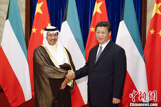 习近平会见科威特首相贾比尔