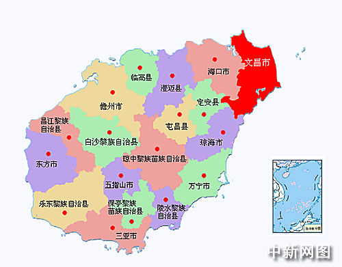 背景:将建中国第四个航天发射场的海南文昌市