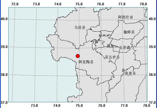 新疆阿克陶县今晨发生30级地震
