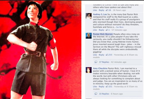 美牧师调侃“红卫兵”惹怒华人吁其公开道歉(图)