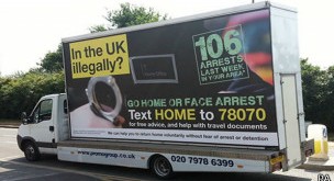 英国内政部劝诫非法移民离境广告遭禁引民众抗议