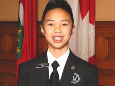 加拿大华裔学生入选议会当信使分享别样经历(图)