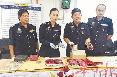 大马警方逮捕两华裔青年起获市值逾16万令吉毒品