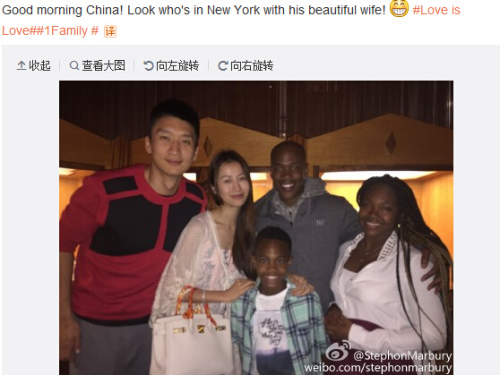 马布里与孙悦夫妇纽约相聚 陈露搂老马儿子(图)