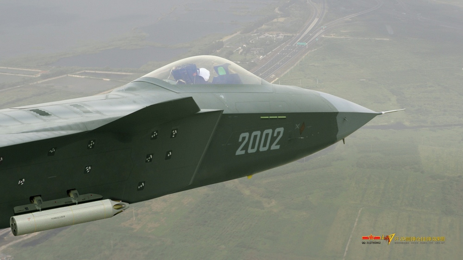 网友绘制歼20挂火箭巢发射霹雳导弹