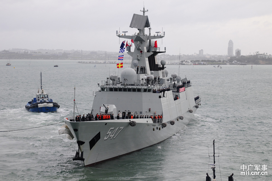 中国海军舰艇编队结束访问新西兰启程回国