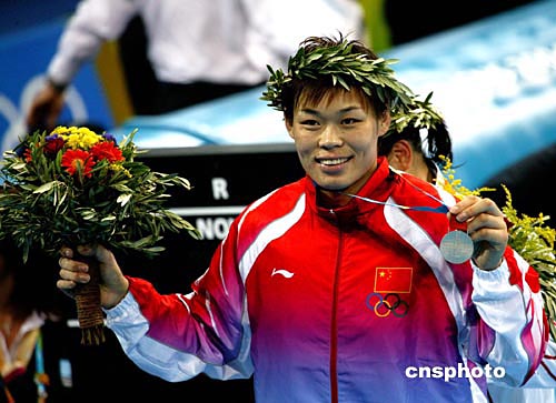 刘霞获得奥运女子78公斤级柔道亚军