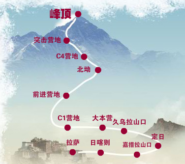 中国登山队登珠峰突击队员凌晨两点出发冲击峰顶
