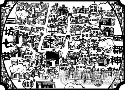 q版三坊七巷地图乍看像藏宝图 游客踏上寻宝之旅