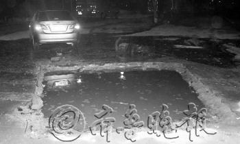 ʩ����·���ڹ�δ�辯ʾ��־�γ�ҹ�г��ˮ��