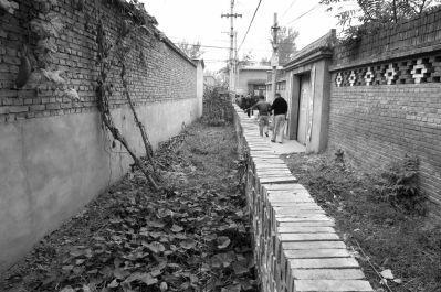 老汉两次占道拉围墙种菜遭强拆法警持盾牌护卫