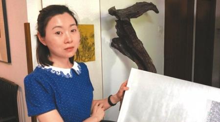 湖南妹子为爱留成都考研老公收藏其笔记做成画卷