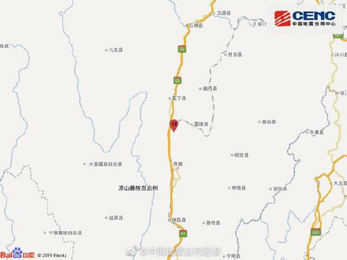 四川凉山州冕宁县发生3.5级地震震源深度17千米