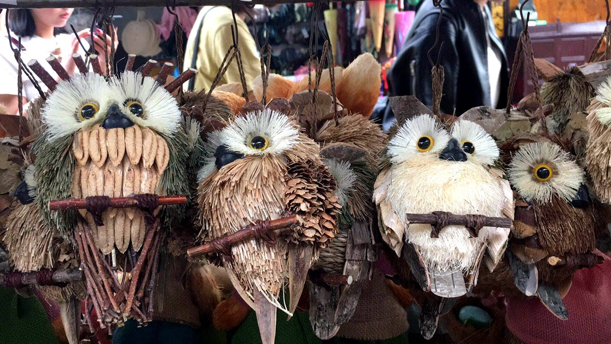 棕榈叶编出"动物世界" 你被哪个萌到了?