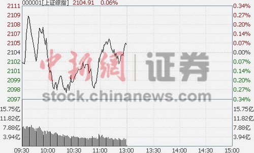 沪指半日涨0.06%次新股概念大涨7.85%