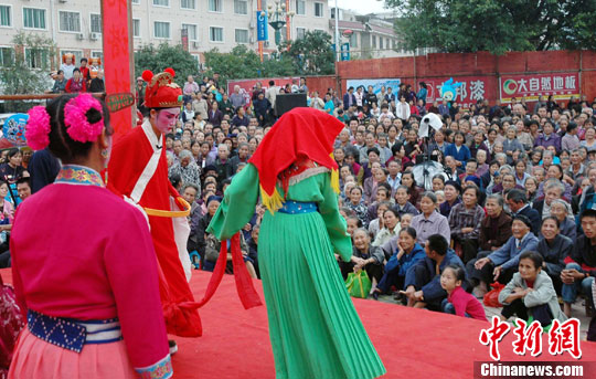 图:快乐剧种彩调发祥地广西永福