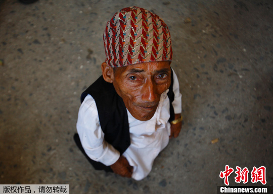 尼泊尔72岁"最矮男人"接受访问 欲冲击吉尼斯(4)