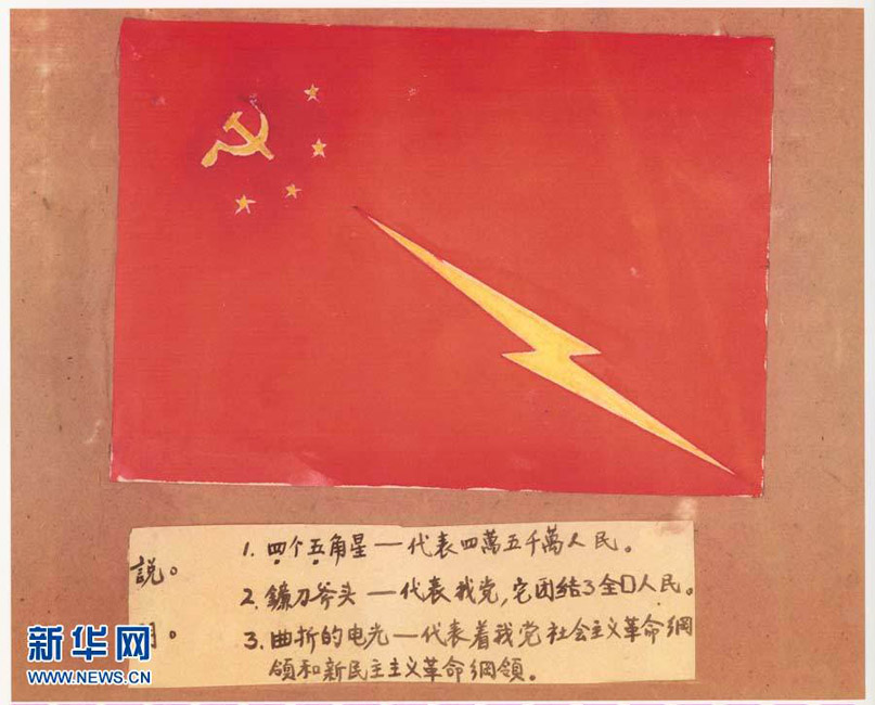 中国共产党党旗档案首次对外公布