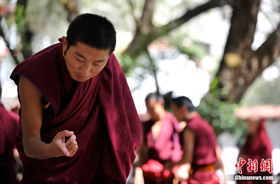 拉萨掠影色拉寺僧人辩经