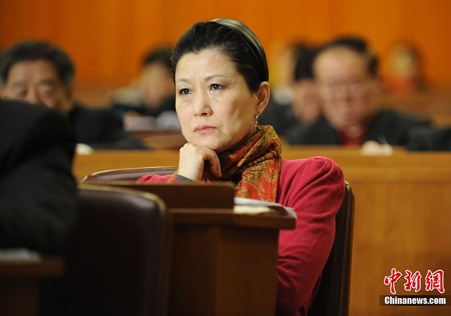 两会现场朱燕来出席政协全体会议