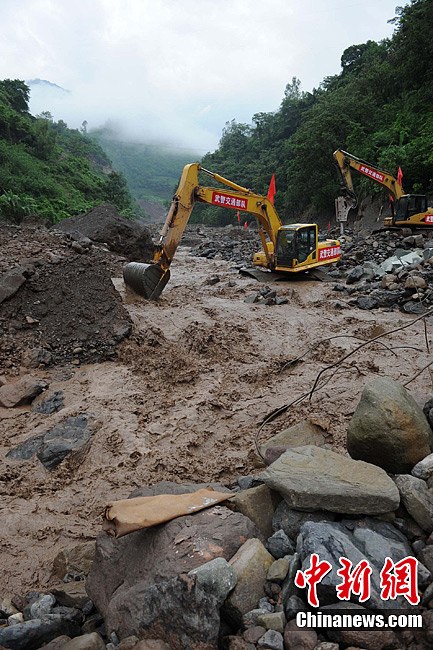 四川宁南"6·28"特大泥石流现场