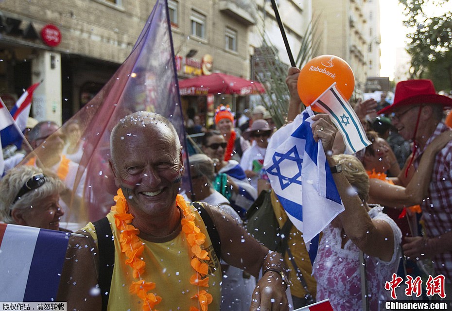 以色列民众耶路撒冷欢庆住棚节