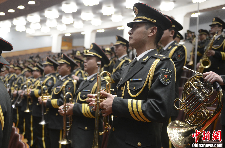 十八大闭幕会上的军乐队