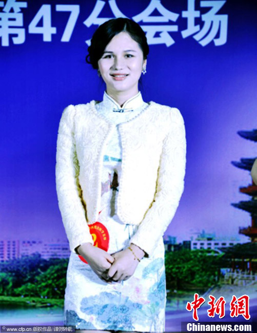 图为"变性美女"申清清获亚军.