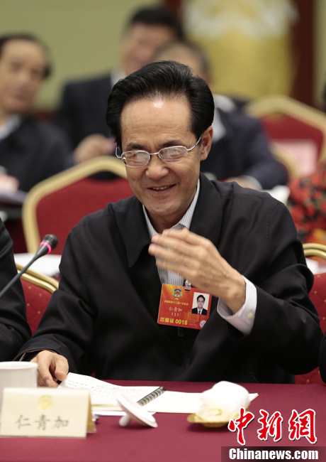 仁青加参加中共界政协委员联组讨论并发言