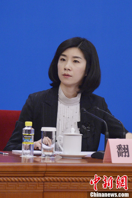 张璐为杨洁篪答中外记者会做翻译