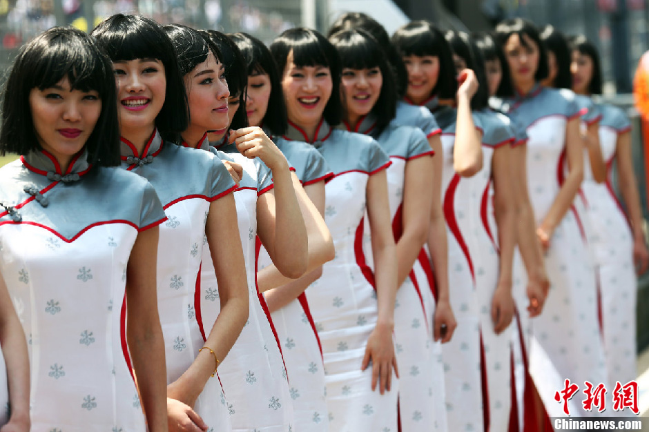 f1中国大奖赛旗袍礼仪小姐演绎东方风韵