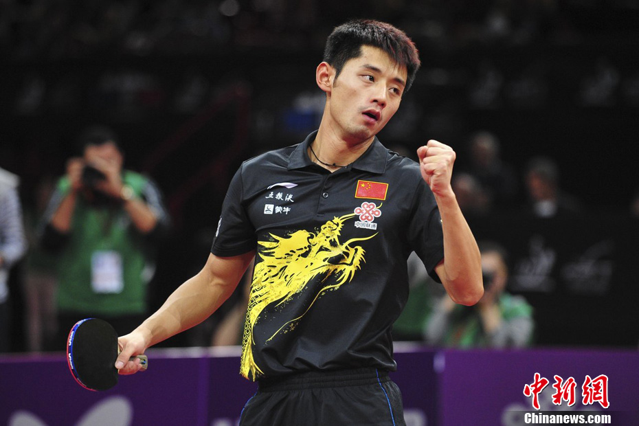 世乒赛张继科夺冠 4比2战胜王皓成功卫冕