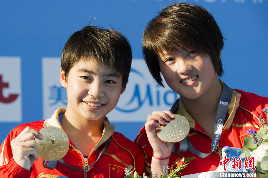 世锦赛陈若琳刘蕙瑕女子双人十米台折桂