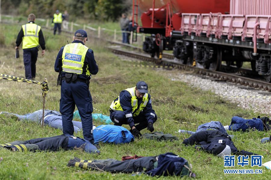 爱沙尼亚举行客,货列车事故救援演习