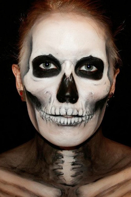 吓死人不偿命的超惊悚脸部彩绘