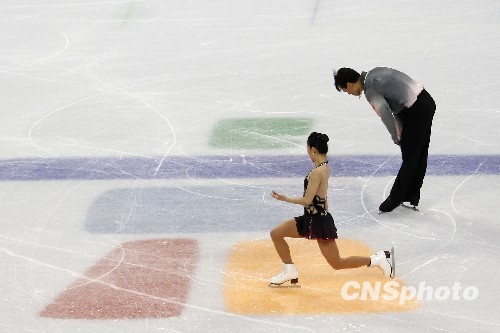 冬奥花滑双人短节目 申雪/赵宏博获76.66分(8)
