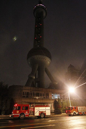 上海东方明珠塔发生火灾无人员伤亡