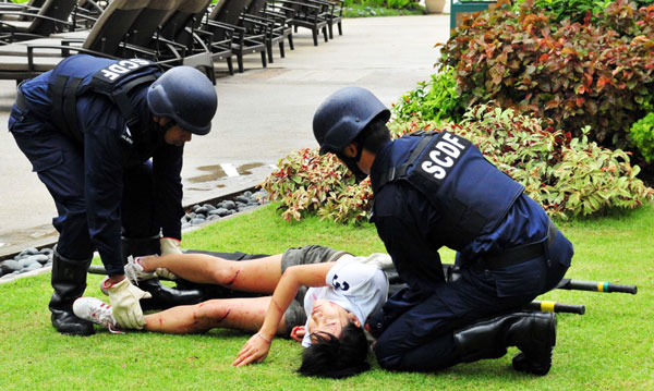 组图新加坡举行北斗星7号反恐演习