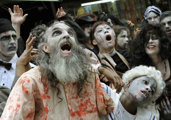 纽约时代广场"僵尸"暴走 - 休闲灌水 - 经管之家(原人大经济论坛)