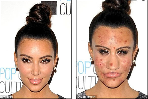 爆笑!白富美明星瞬间变丑搓