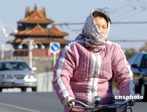 北京冬天大风图片