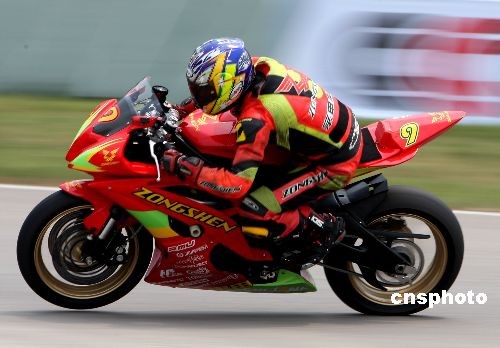 图:中国超级摩托车锦标赛在北京举行