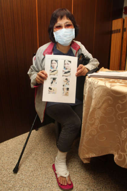 罗芳如去年搭乘火车时如厕不慎跌倒.资料照片