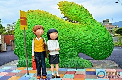 组图:台湾几米主题广场 充满幻想与童趣(6)