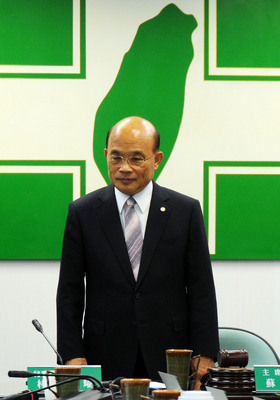 民进党称马英九已失去理智苏贞昌退出服贸辩论